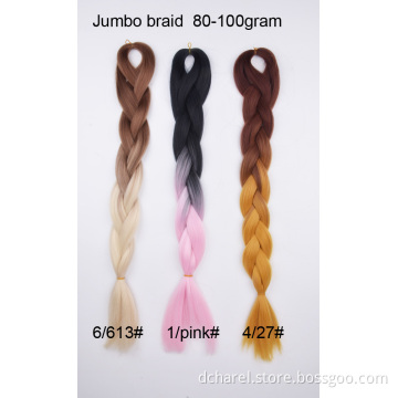 100%Kanekalon Super Jumbo Braid Ombre Faded Color